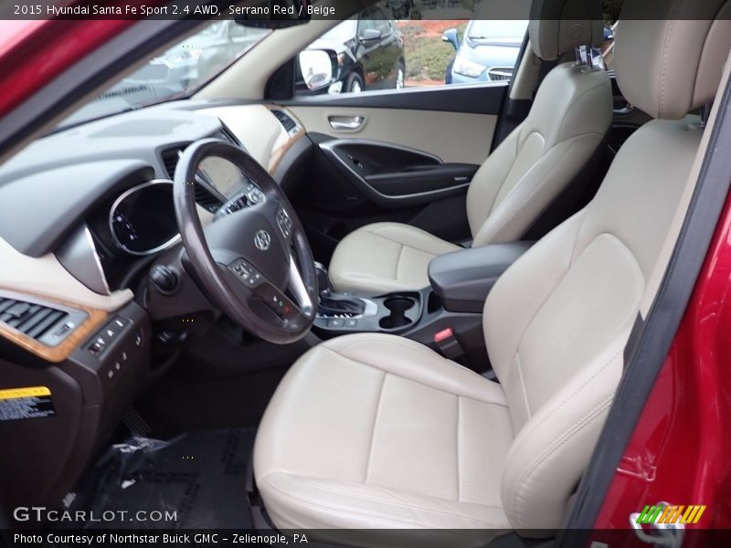 Serrano Red / Beige 2015 Hyundai Santa Fe Sport 2.4 AWD