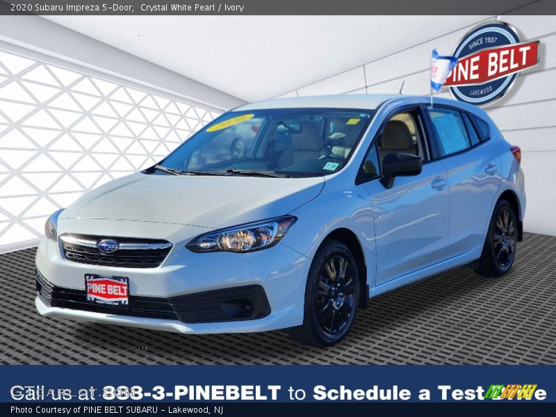 Crystal White Pearl / Ivory 2020 Subaru Impreza 5-Door