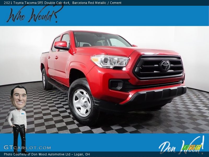 Barcelona Red Metallic / Cement 2021 Toyota Tacoma SR5 Double Cab 4x4