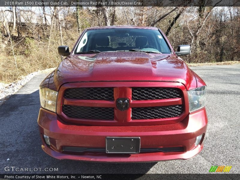 Delmonico Red Pearl / Black/Diesel Gray 2018 Ram 1500 Express Quad Cab