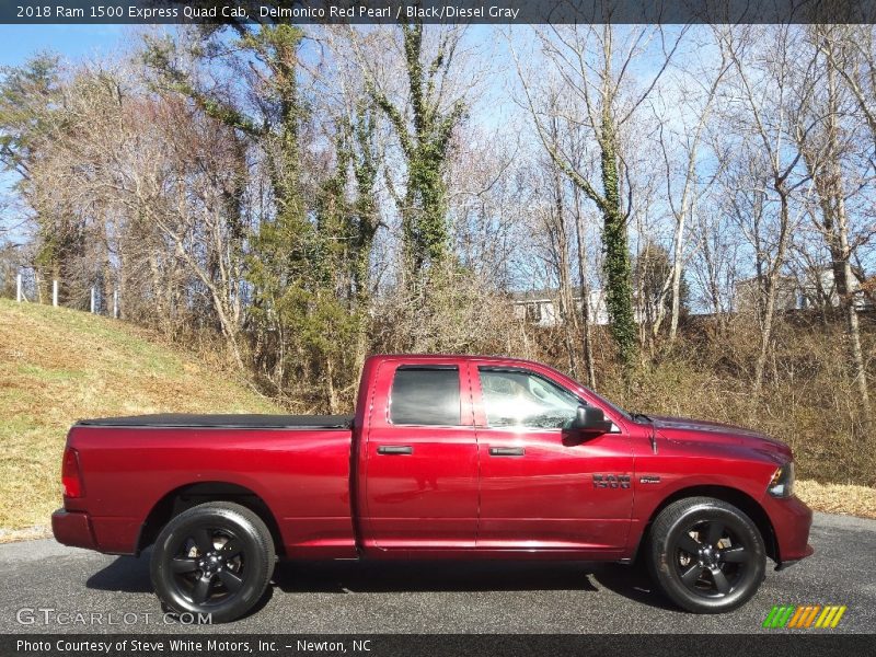 Delmonico Red Pearl / Black/Diesel Gray 2018 Ram 1500 Express Quad Cab