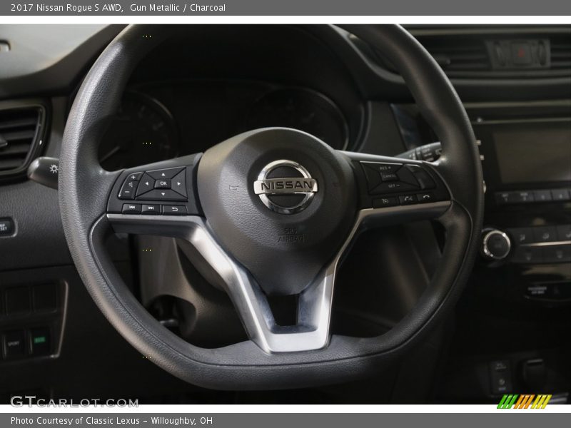 Gun Metallic / Charcoal 2017 Nissan Rogue S AWD