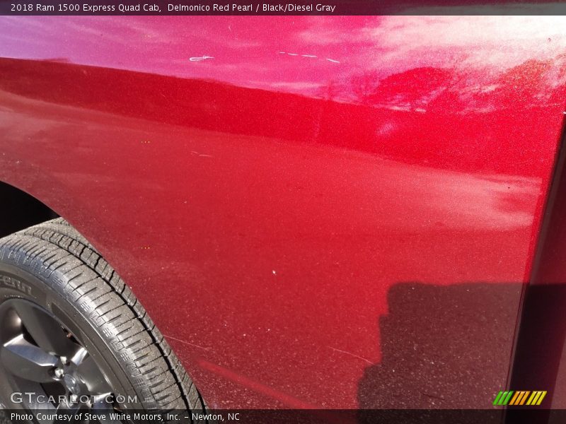 Delmonico Red Pearl / Black/Diesel Gray 2018 Ram 1500 Express Quad Cab