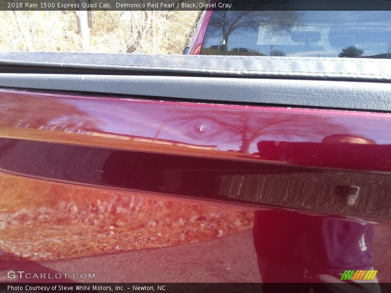 Delmonico Red Pearl / Black/Diesel Gray 2018 Ram 1500 Express Quad Cab