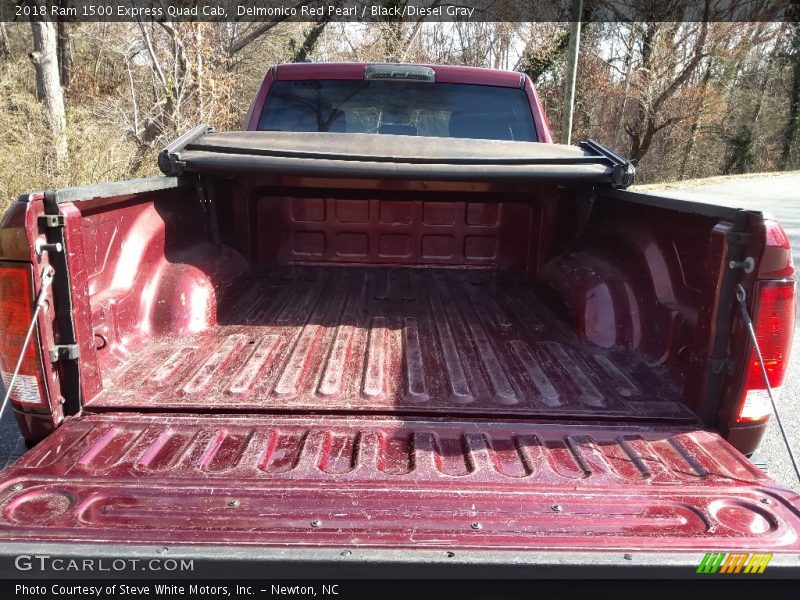 Delmonico Red Pearl / Black/Diesel Gray 2018 Ram 1500 Express Quad Cab