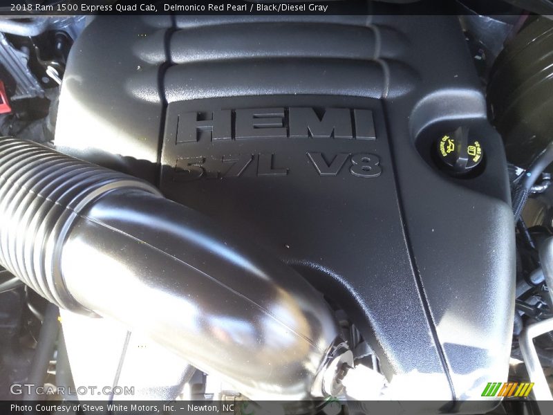 Delmonico Red Pearl / Black/Diesel Gray 2018 Ram 1500 Express Quad Cab