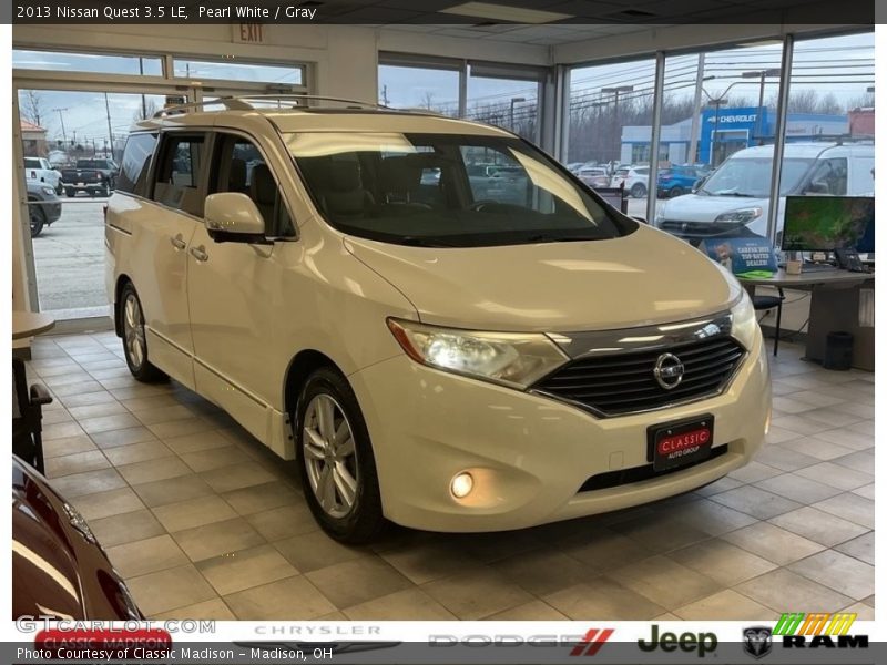 Pearl White / Gray 2013 Nissan Quest 3.5 LE
