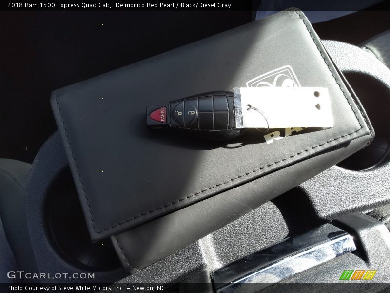 Delmonico Red Pearl / Black/Diesel Gray 2018 Ram 1500 Express Quad Cab