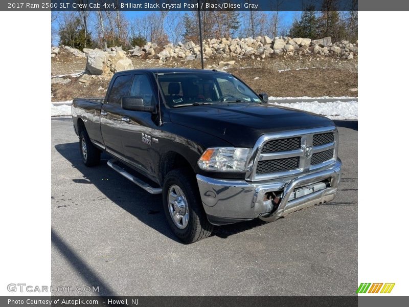 Brilliant Black Crystal Pearl / Black/Diesel Gray 2017 Ram 2500 SLT Crew Cab 4x4