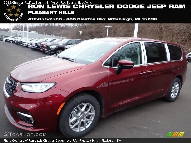 Velvet Red Pearl / Black/Alloy 2023 Chrysler Pacifica Touring L