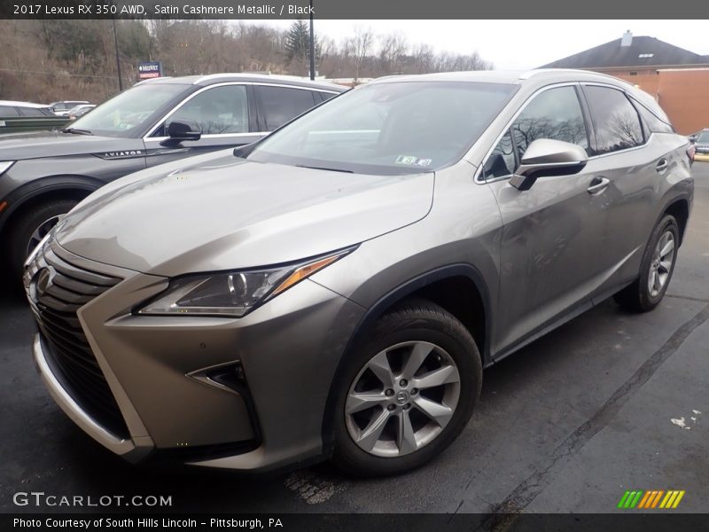 Satin Cashmere Metallic / Black 2017 Lexus RX 350 AWD