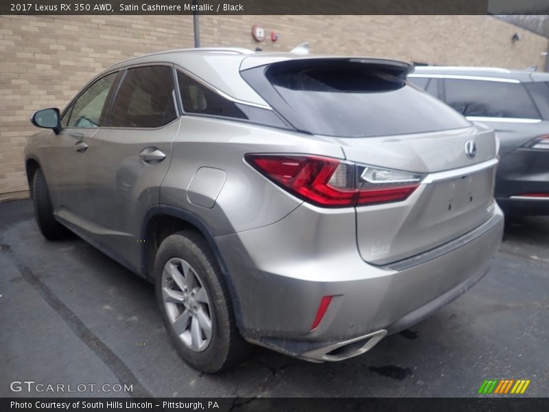 Satin Cashmere Metallic / Black 2017 Lexus RX 350 AWD