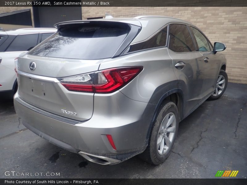 Satin Cashmere Metallic / Black 2017 Lexus RX 350 AWD