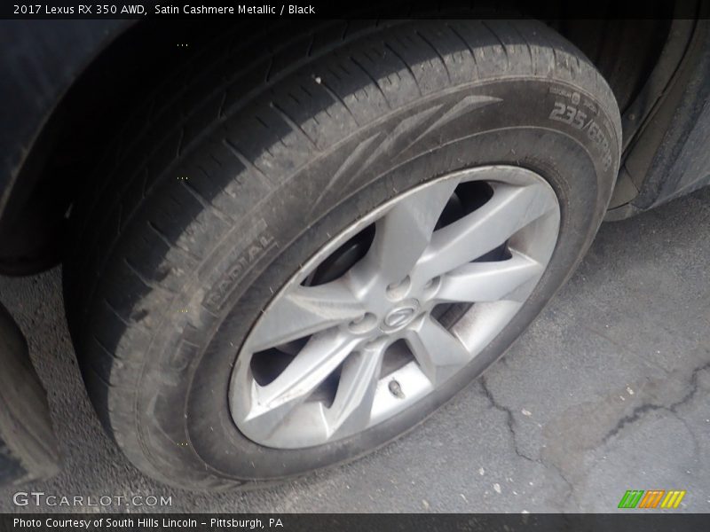 Satin Cashmere Metallic / Black 2017 Lexus RX 350 AWD