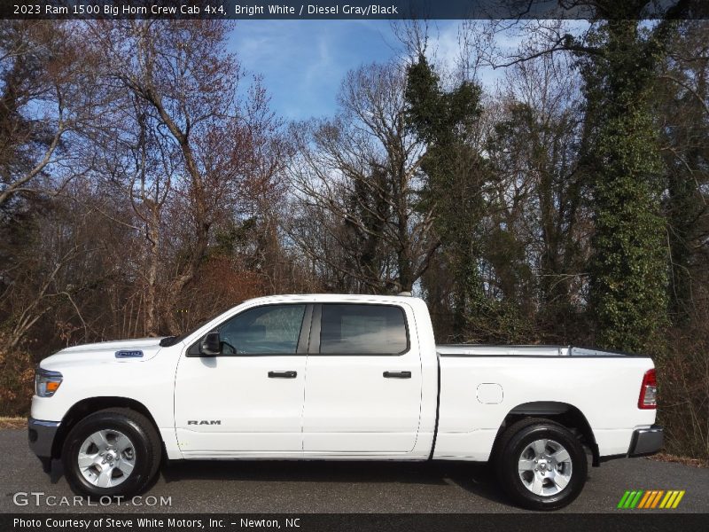 Bright White / Diesel Gray/Black 2023 Ram 1500 Big Horn Crew Cab 4x4