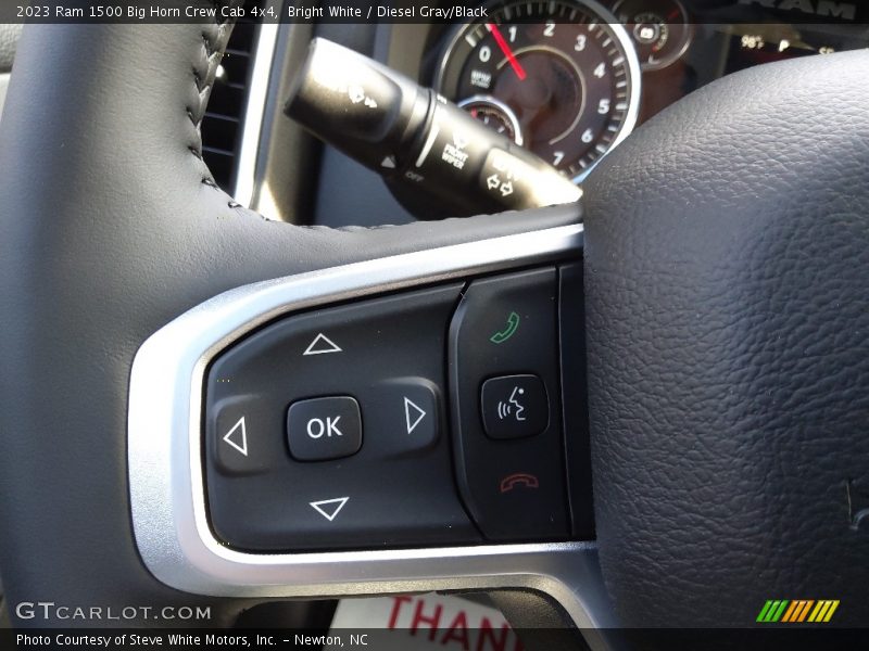 Bright White / Diesel Gray/Black 2023 Ram 1500 Big Horn Crew Cab 4x4