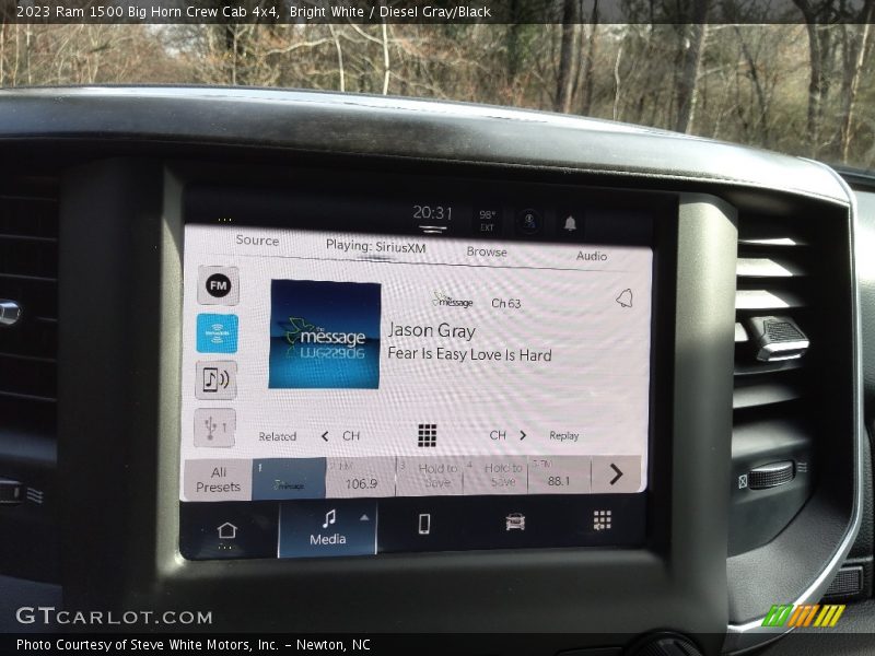 Bright White / Diesel Gray/Black 2023 Ram 1500 Big Horn Crew Cab 4x4