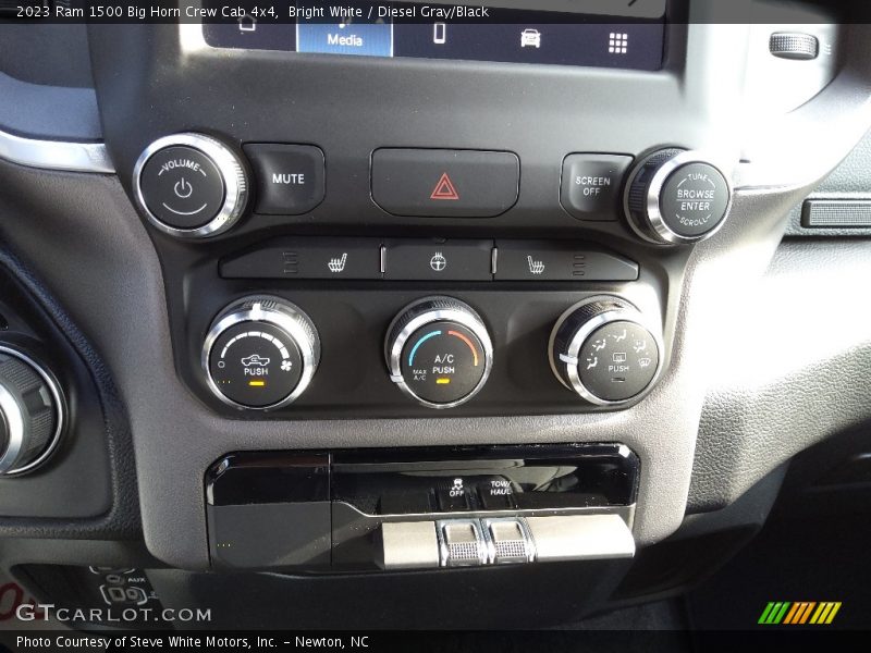 Bright White / Diesel Gray/Black 2023 Ram 1500 Big Horn Crew Cab 4x4