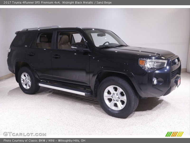 Midnight Black Metallic / Sand Beige 2017 Toyota 4Runner SR5 Premium 4x4