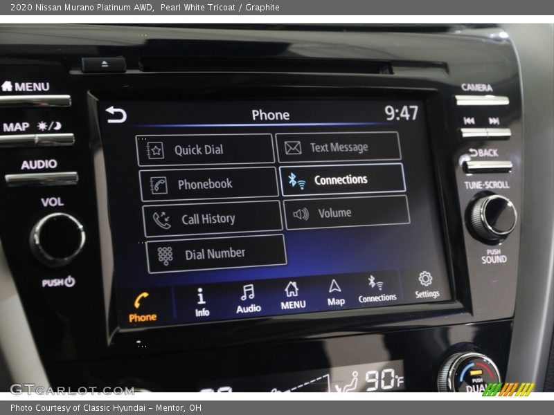 Controls of 2020 Murano Platinum AWD