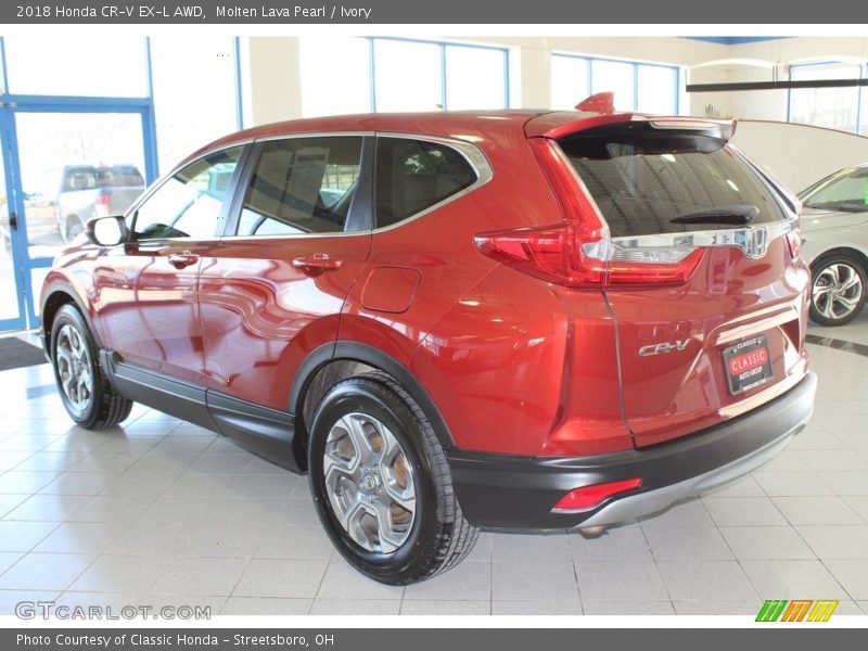 Molten Lava Pearl / Ivory 2018 Honda CR-V EX-L AWD