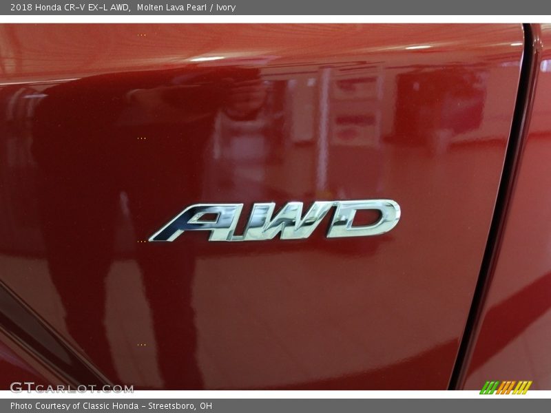 Molten Lava Pearl / Ivory 2018 Honda CR-V EX-L AWD