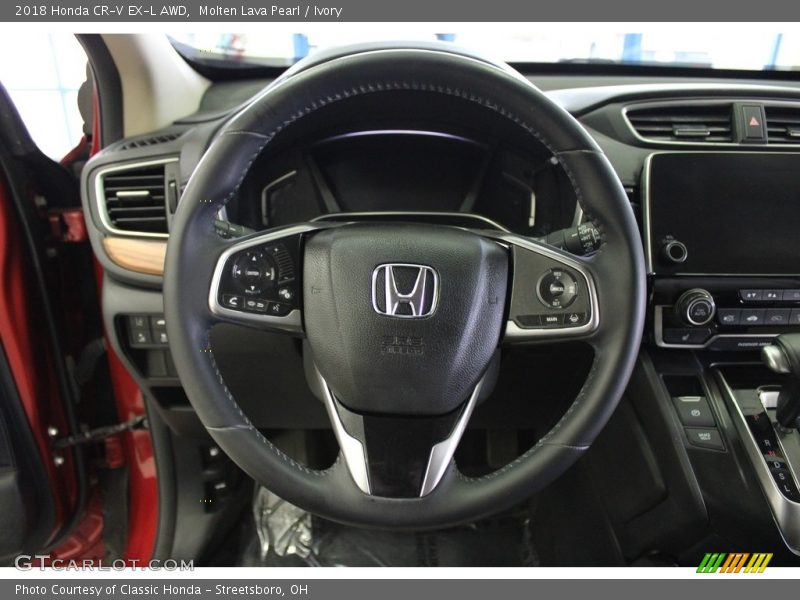 Molten Lava Pearl / Ivory 2018 Honda CR-V EX-L AWD