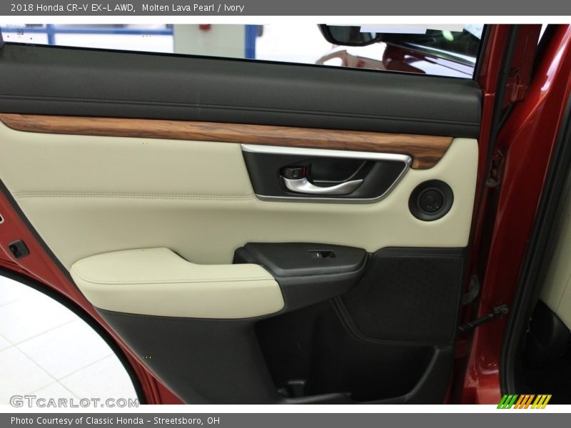Molten Lava Pearl / Ivory 2018 Honda CR-V EX-L AWD