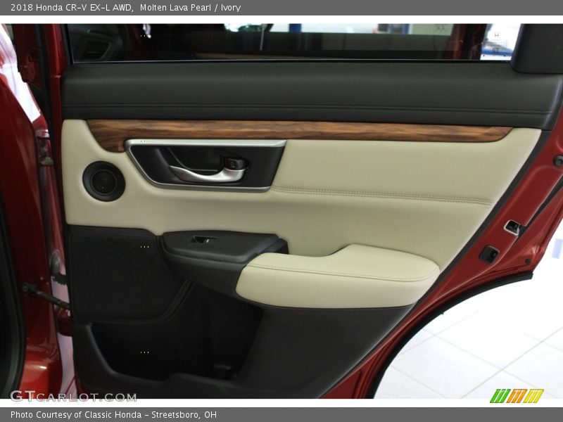 Molten Lava Pearl / Ivory 2018 Honda CR-V EX-L AWD