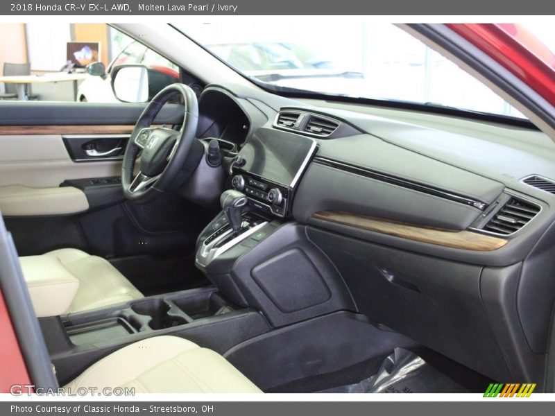 Molten Lava Pearl / Ivory 2018 Honda CR-V EX-L AWD