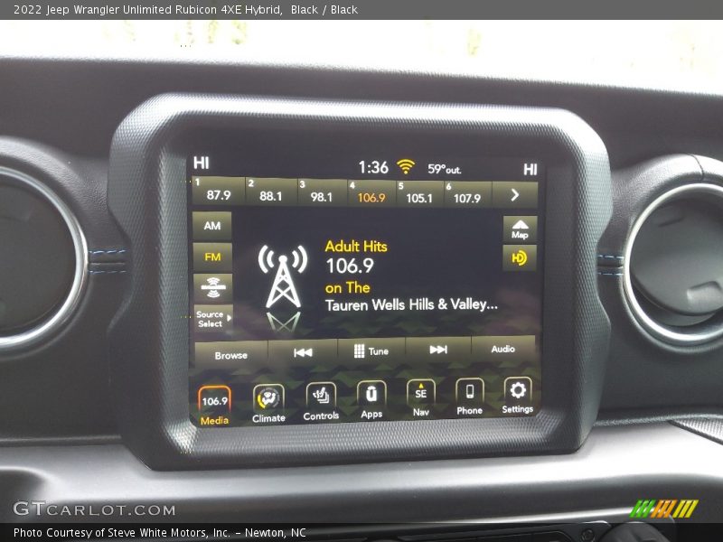 Controls of 2022 Wrangler Unlimited Rubicon 4XE Hybrid