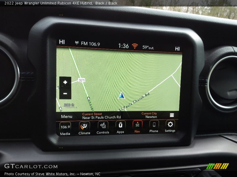 Navigation of 2022 Wrangler Unlimited Rubicon 4XE Hybrid