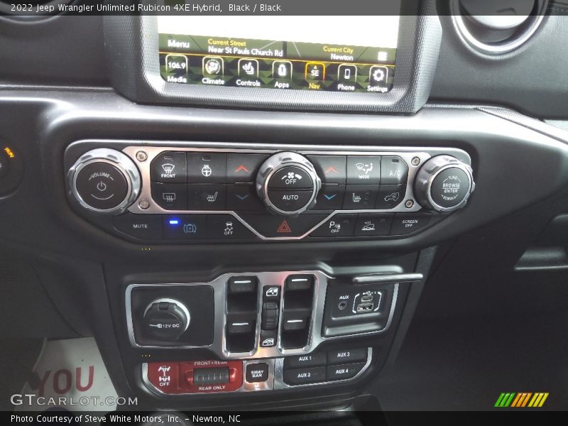 Controls of 2022 Wrangler Unlimited Rubicon 4XE Hybrid