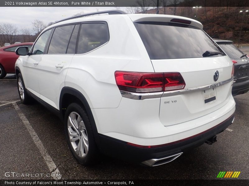 Pure White / Titan Black 2021 Volkswagen Atlas SE 4Motion
