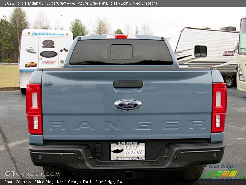 Azure Gray Metallic Tri-Coat / Medium Stone 2023 Ford Ranger XLT SuperCrew 4x4
