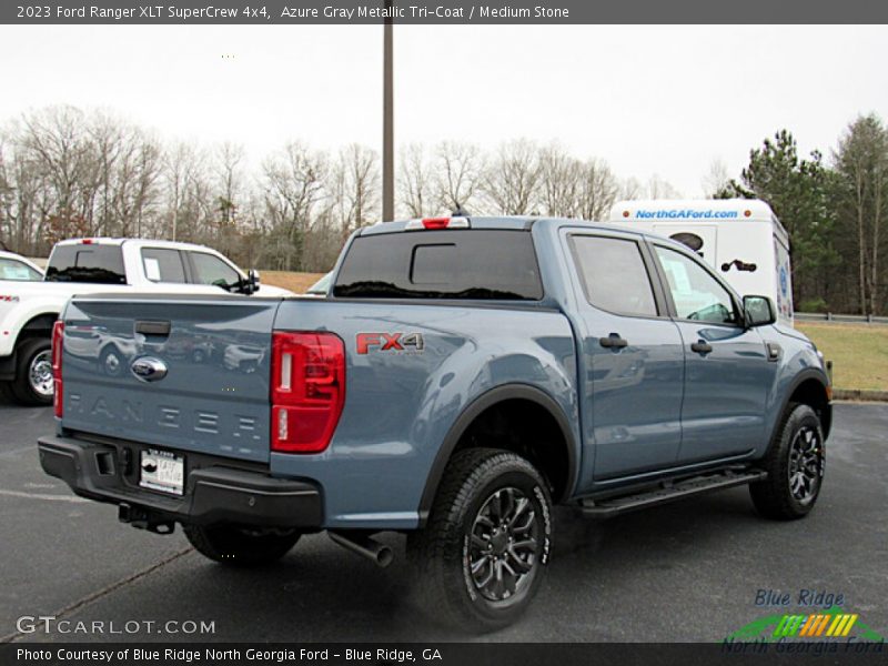 Azure Gray Metallic Tri-Coat / Medium Stone 2023 Ford Ranger XLT SuperCrew 4x4