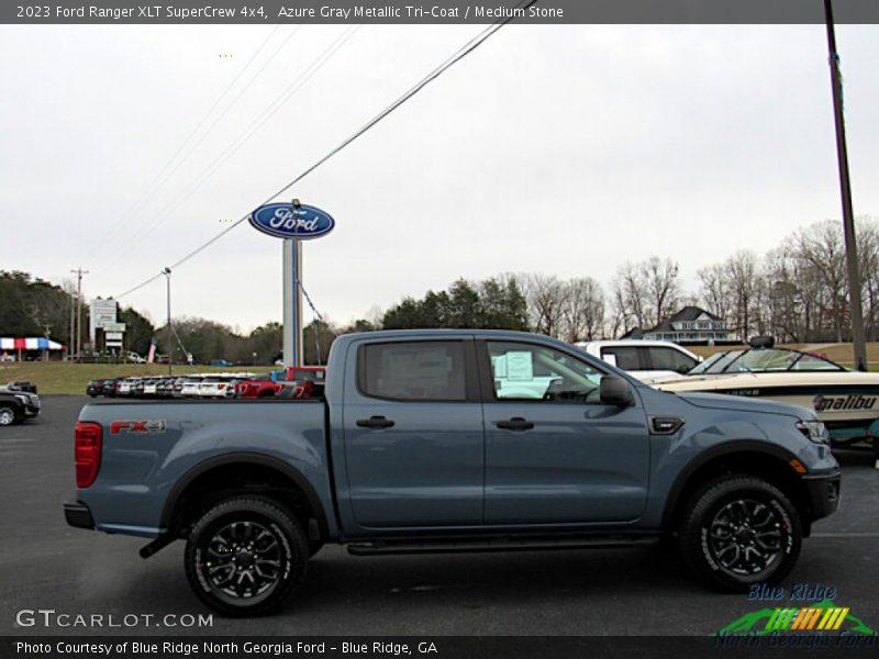 Azure Gray Metallic Tri-Coat / Medium Stone 2023 Ford Ranger XLT SuperCrew 4x4