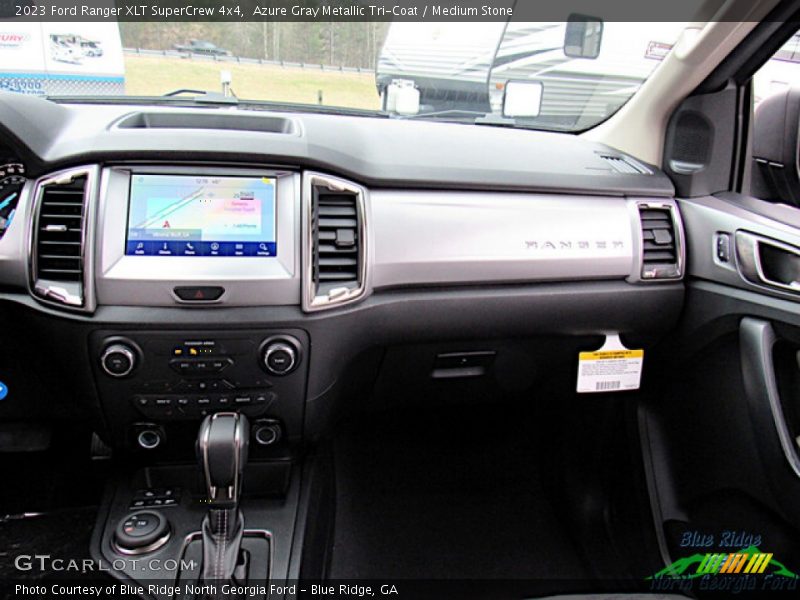 Azure Gray Metallic Tri-Coat / Medium Stone 2023 Ford Ranger XLT SuperCrew 4x4