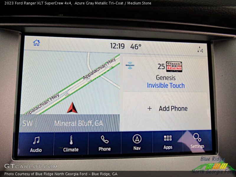 Azure Gray Metallic Tri-Coat / Medium Stone 2023 Ford Ranger XLT SuperCrew 4x4