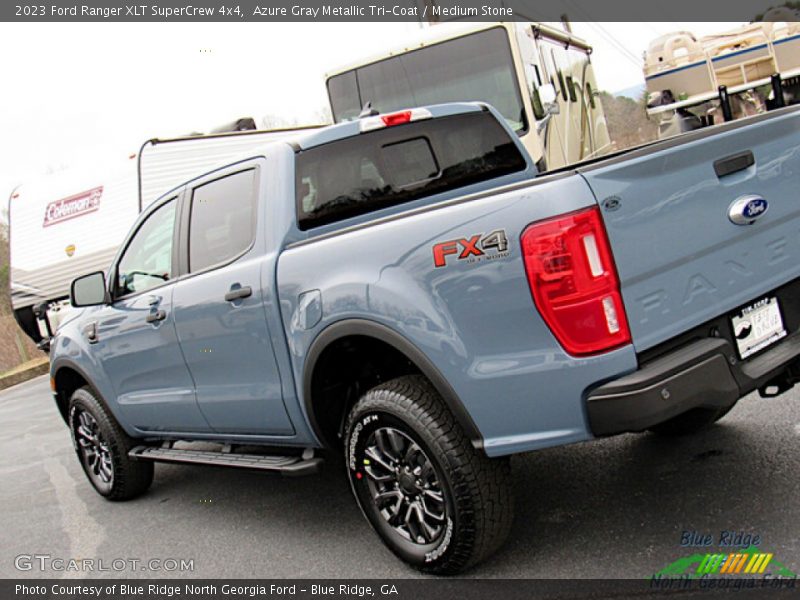 Azure Gray Metallic Tri-Coat / Medium Stone 2023 Ford Ranger XLT SuperCrew 4x4