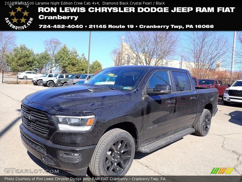 Diamond Black Crystal Pearl / Black 2023 Ram 1500 Laramie Night Edition Crew Cab 4x4