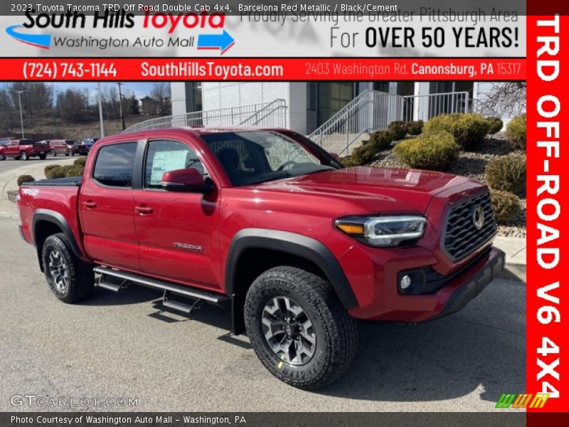 Barcelona Red Metallic / Black/Cement 2023 Toyota Tacoma TRD Off Road Double Cab 4x4