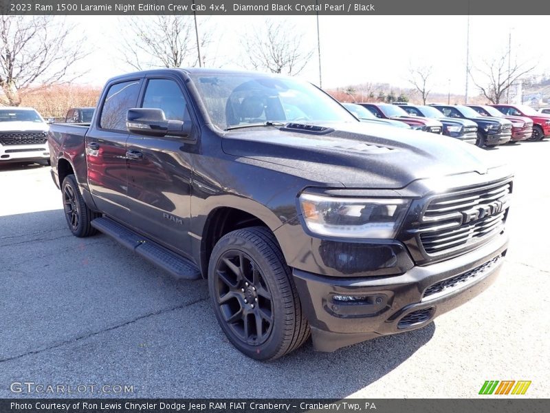 Diamond Black Crystal Pearl / Black 2023 Ram 1500 Laramie Night Edition Crew Cab 4x4