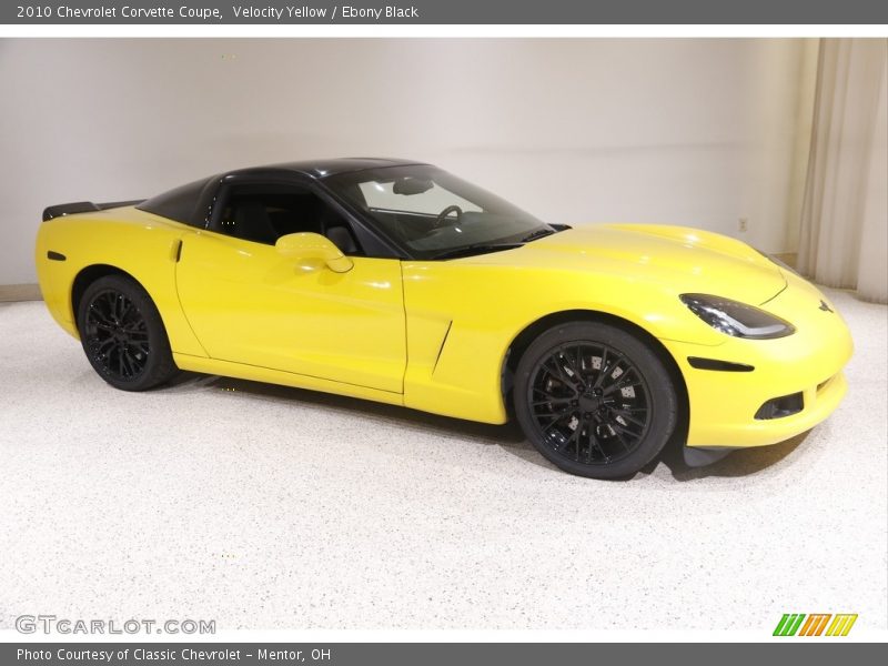 Velocity Yellow / Ebony Black 2010 Chevrolet Corvette Coupe