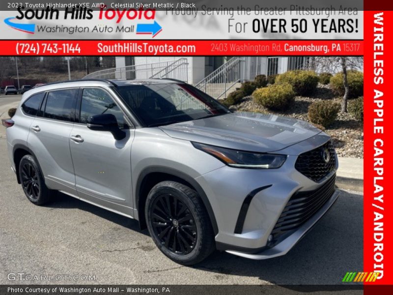 Celestial Silver Metallic / Black 2023 Toyota Highlander XSE AWD