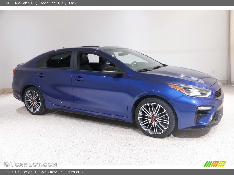 Deep Sea Blue / Black 2021 Kia Forte GT