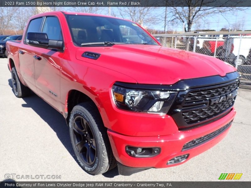 Flame Red / Black 2023 Ram 1500 Big Horn Night Edition Crew Cab 4x4