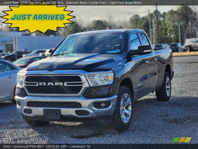 Diamond Black Crystal Pearl / Light Frost Beige/Black 2020 Ram 1500 Big Horn Quad Cab 4x4