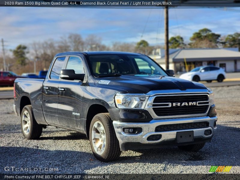 Diamond Black Crystal Pearl / Light Frost Beige/Black 2020 Ram 1500 Big Horn Quad Cab 4x4
