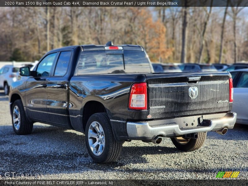 Diamond Black Crystal Pearl / Light Frost Beige/Black 2020 Ram 1500 Big Horn Quad Cab 4x4